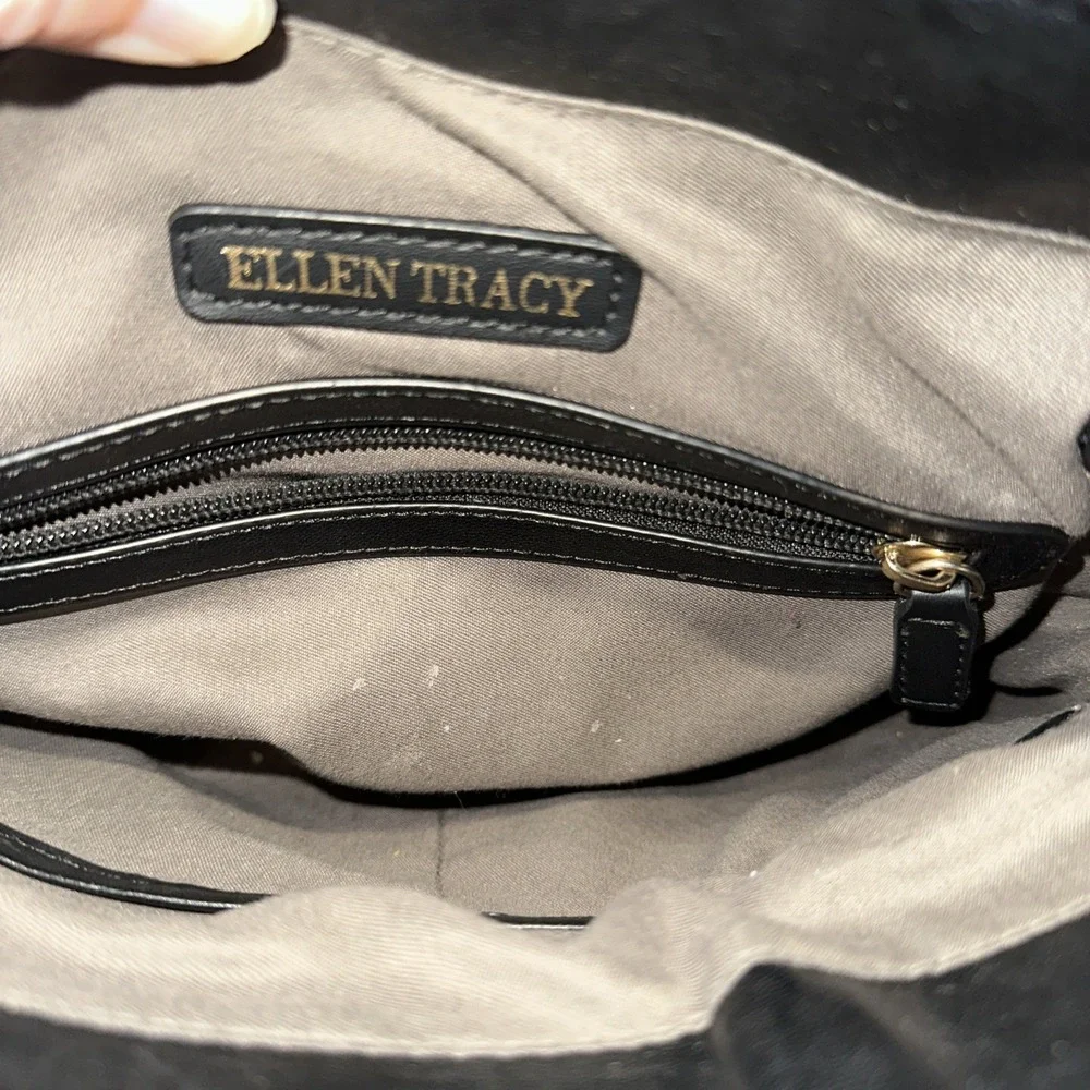 Ellen Tracy Black Handbag Classy Boho‎ Quilted Design MSRP $168